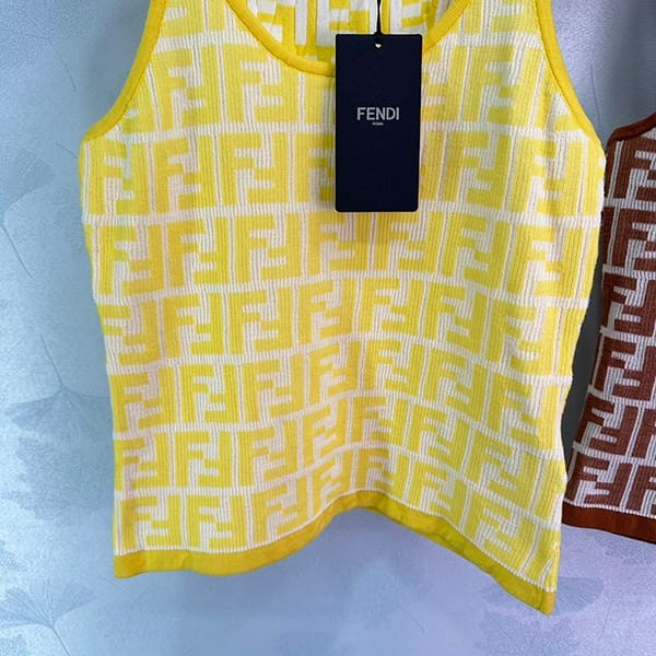 ★日本!!人気！フェンディ FF ストレッチ コットン タンクトップ n級品 2色 fes82460